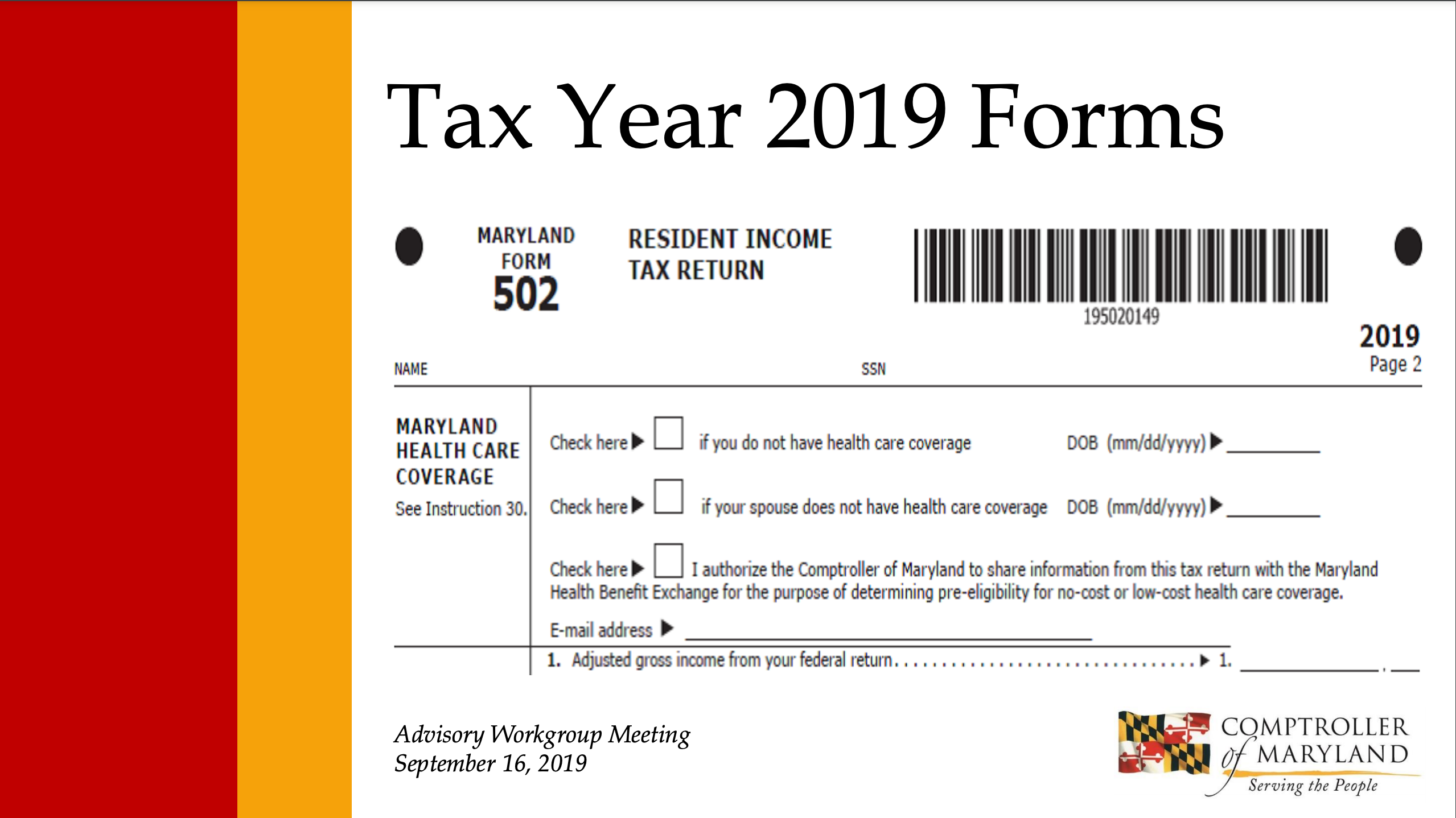 Maryland Tax Form